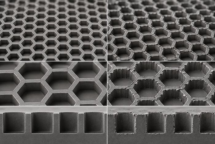 Comparison of Laser-Engraved vs. Mechanically Embossed Mesh Patterns