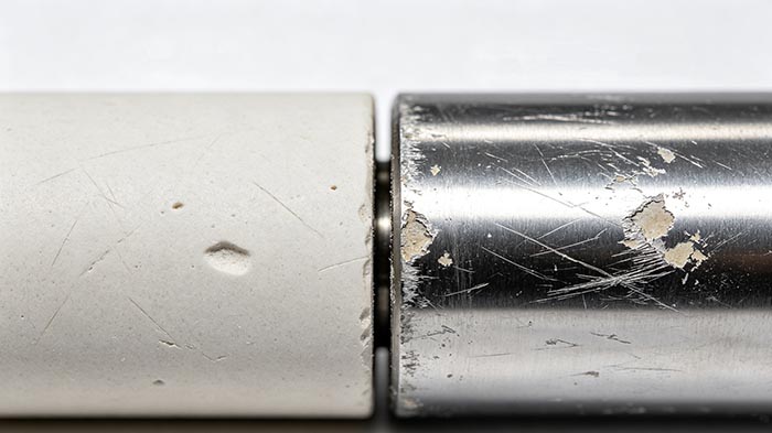 chrome anilox roll wear pattern after long run